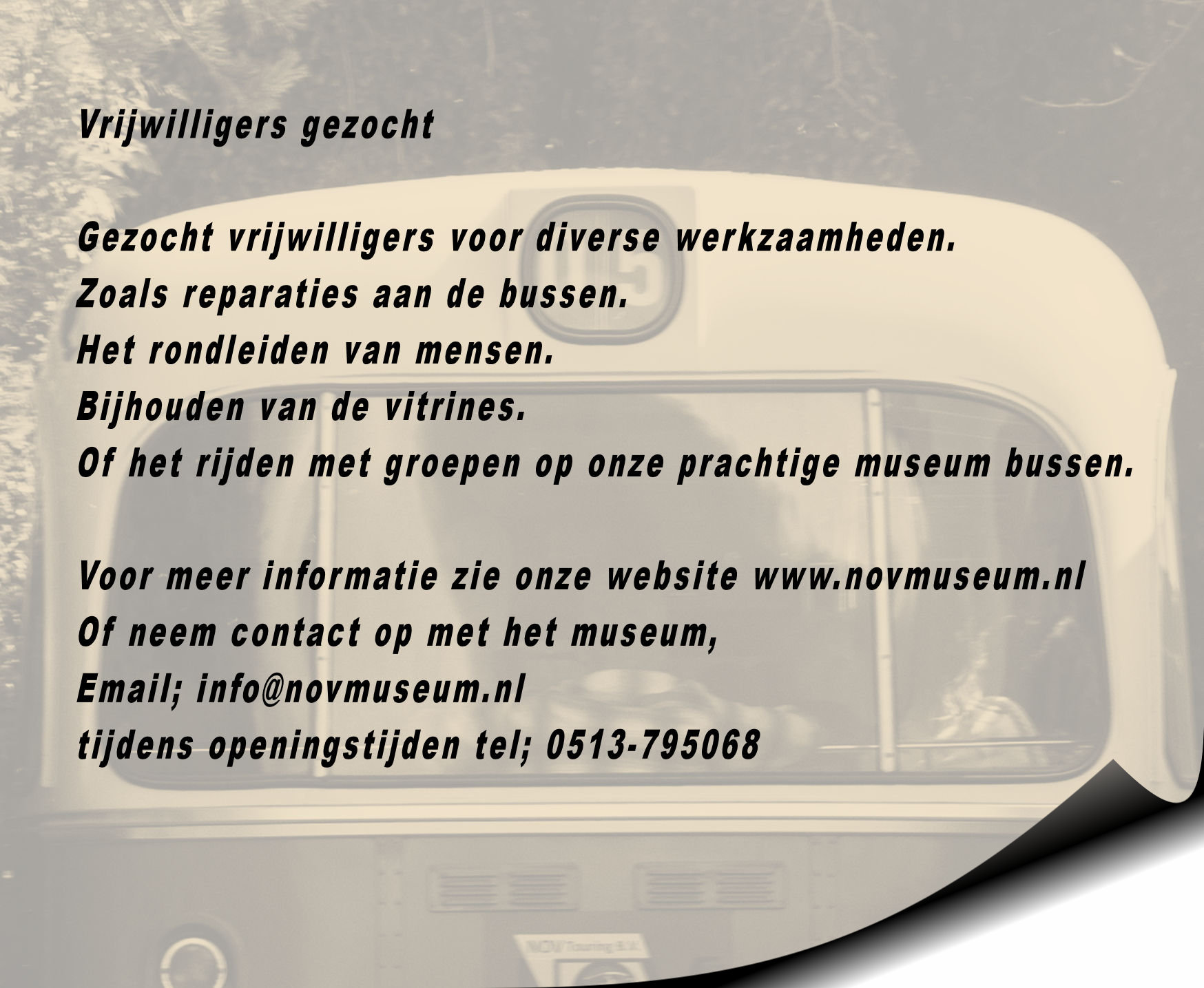 Gezocht vrijwilligers